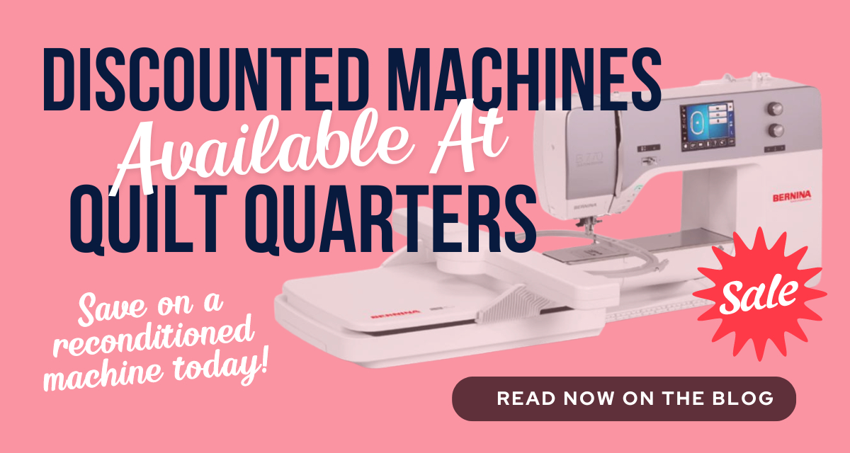 Discounted Sewing Machines (Reconditioned) in Indianapolis Available at Quilt Quarters, Discounted Sewing Machines