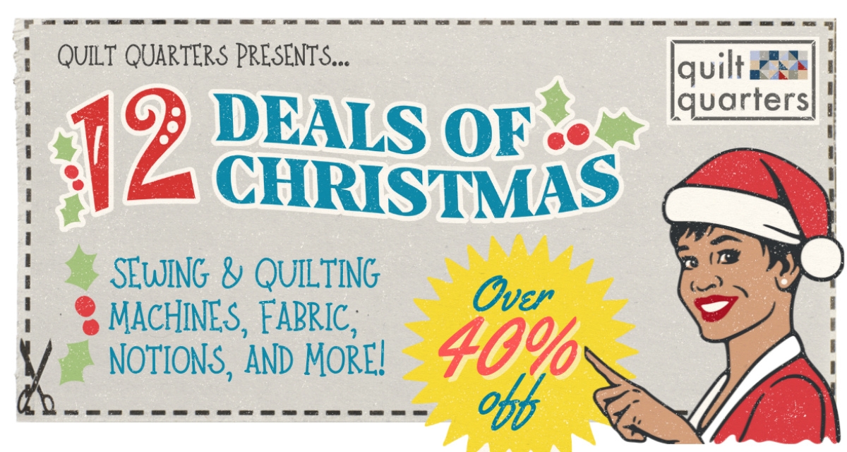 Image for Quilt Quarters blog about the 12 days of Christmas sale spectacular