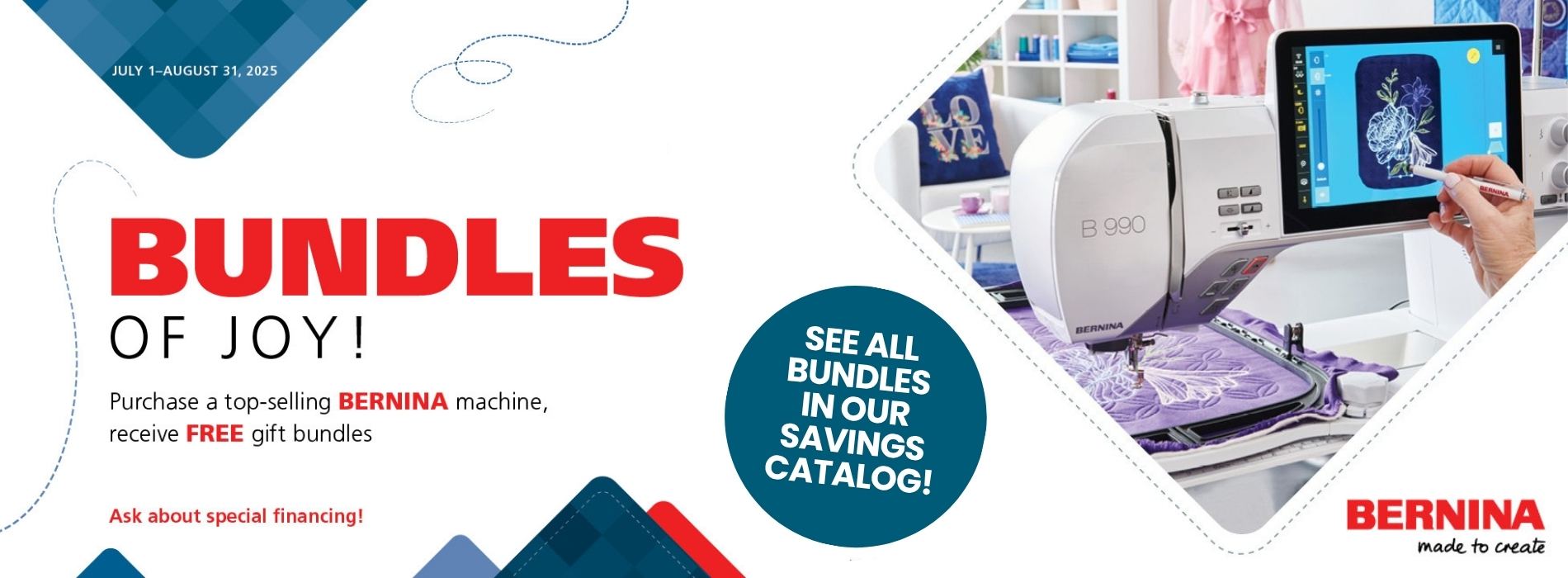 Bernina Bundles of Joy – Take Down September 1