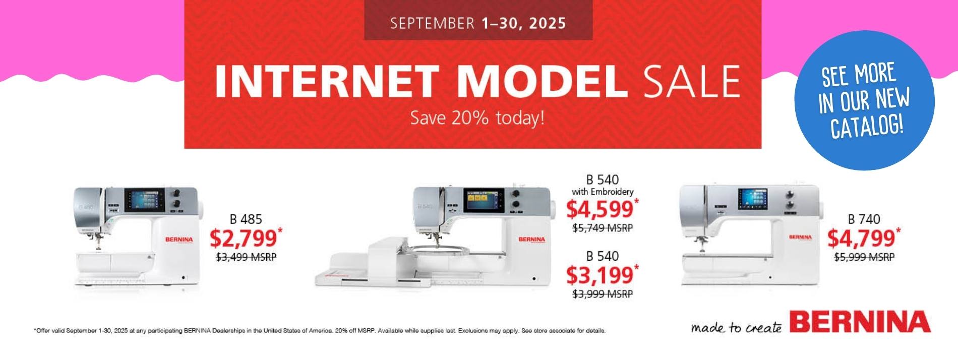 Bernina Sale – Take Down October 1st