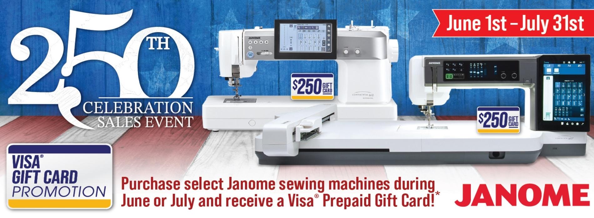 SVA QQ Janome 250th Celebration Sale — Take Down August 1st