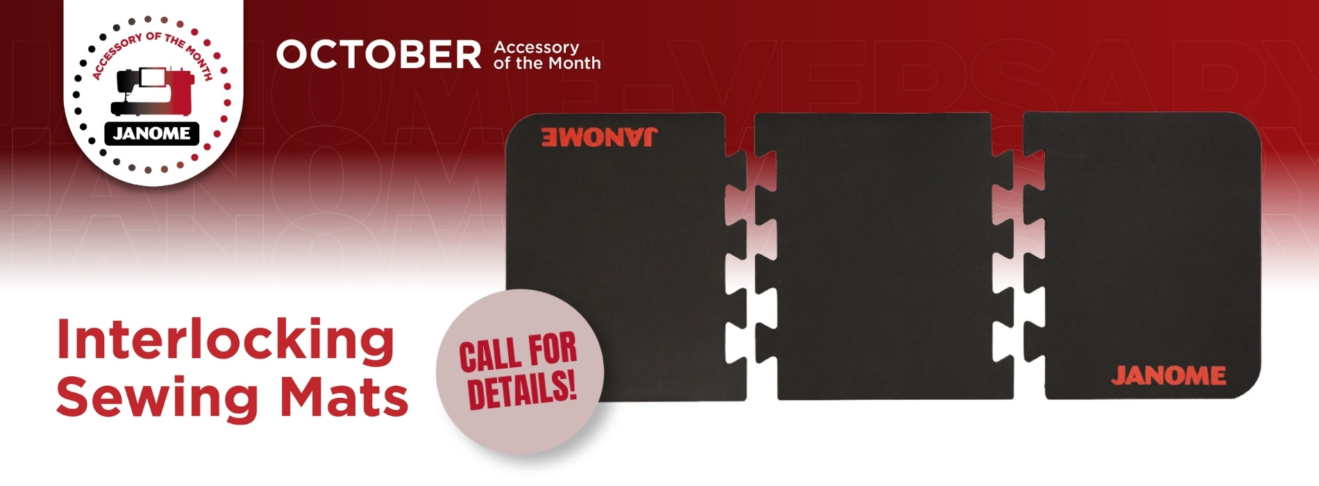Janome Interlocking Sewing Mats (AOTM) – Take Down November 2nd