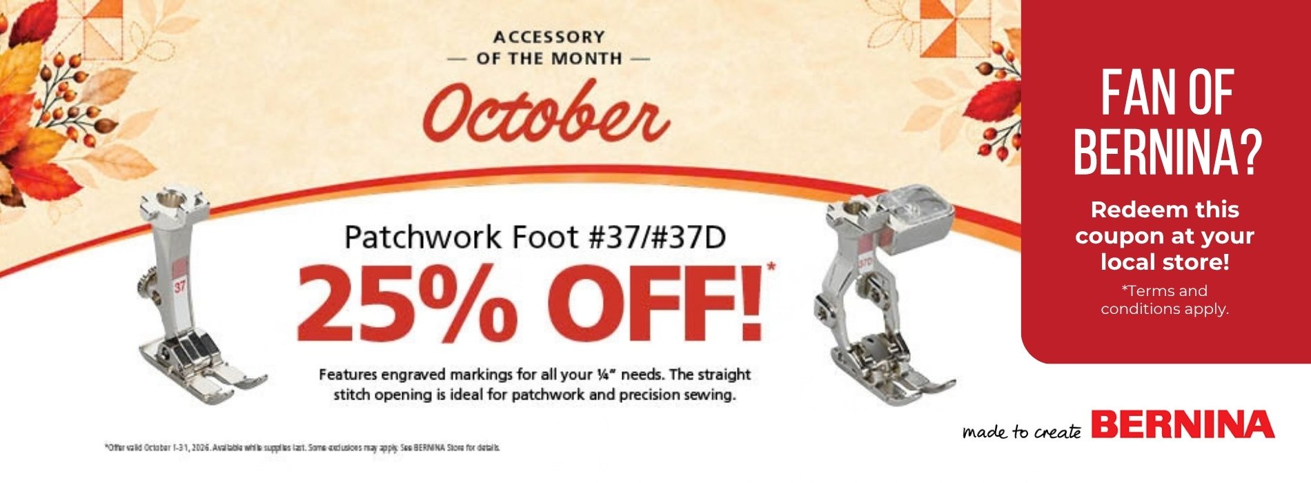 25% Off Patchwork Feet — Take Down November 2nd